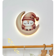 Світильник друкований «Сова на місяці»