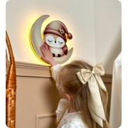 Світильник друкований «Сова на місяці»