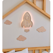 Світильник деревʼяний Ракета "Rocket"