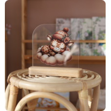 Світильник акриловий "Жираф на подушці"