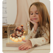 Світильник акриловий "Жираф на подушці"