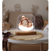 Світильник акриловий "Зайчик на хмаринці"