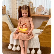 Світильник акриловий "Зайчик на хмаринці"