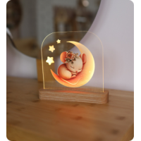 Світильник акриловий "Мишка на місяці"