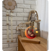 Світильник акриловий "Мишка на місяці"