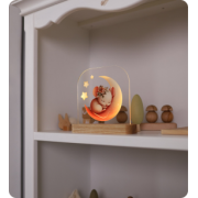 Світильник акриловий "Мишка на місяці"