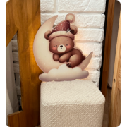 Світильник друкований "Ведмедик на місяці"