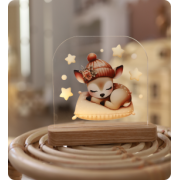 Світильник акриловий "Оленятко в шапці"