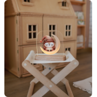 Світильник акриловий "Сова на місяці"