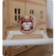 Світильник акриловий "Сова на місяці"