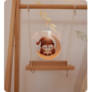 Світильник акриловий "Сова на місяці"