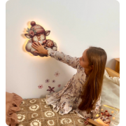 Світильник друкований "Жираф на хмаринці"