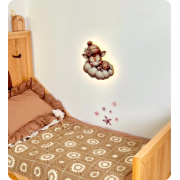 Світильник друкований "Жираф на хмаринці"