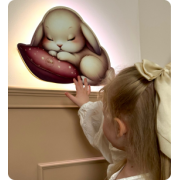 Світильник друкований "Зайчик на подушці"