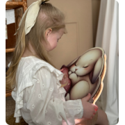 Світильник друкований "Зайчик на подушці"