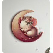 Світильник друкований "Мишеня на місяці"