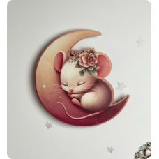 Світильник друкований "Мишеня на місяці"