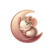 Світильник друкований "Мишеня на місяці"