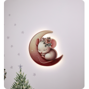 Світильник друкований "Мишеня на місяці"