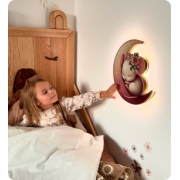 Світильник друкований "Мишеня на місяці"