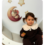 Світильник друкований "Мишеня на місяці"